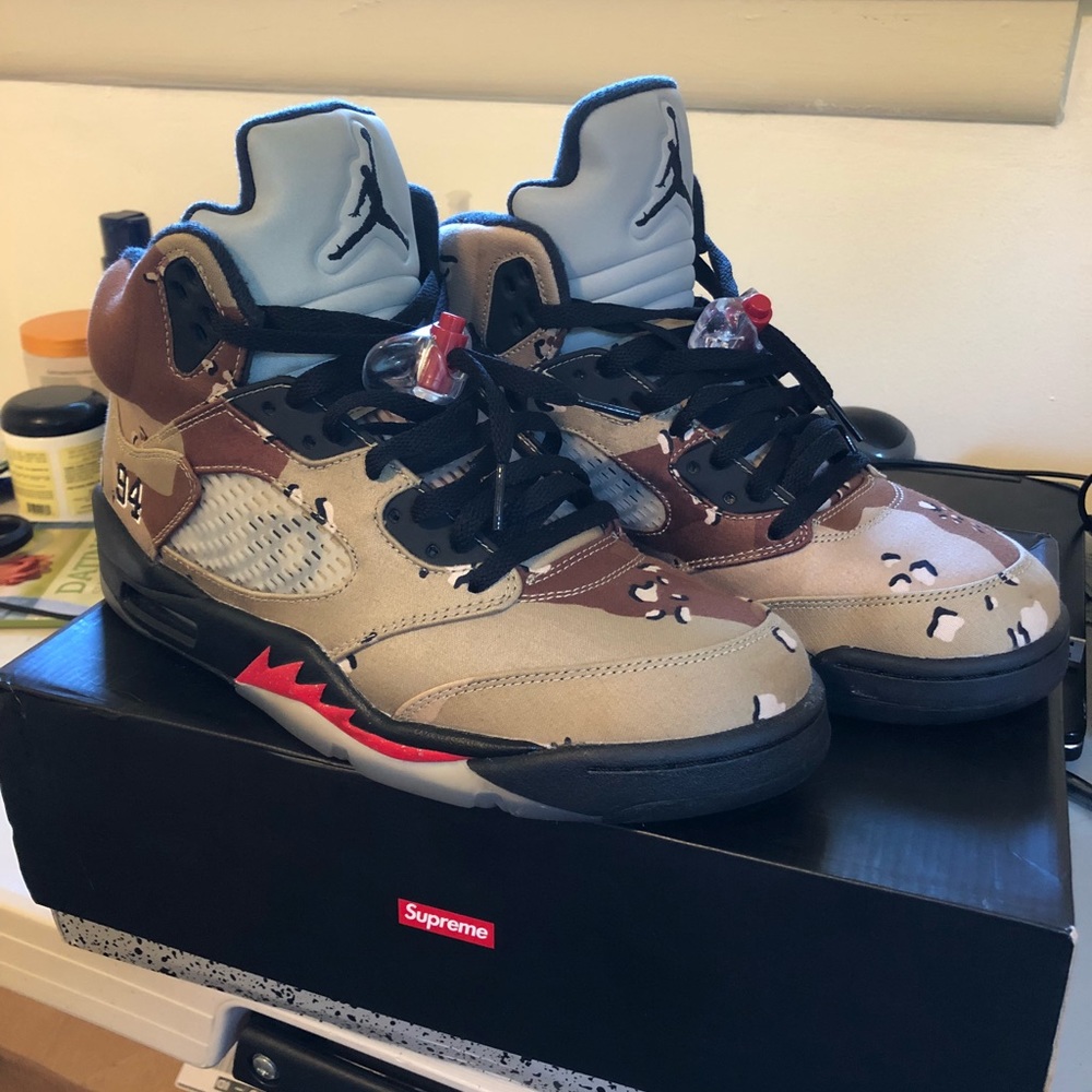 SOLD Desert Camo Supreme Jordan 5s